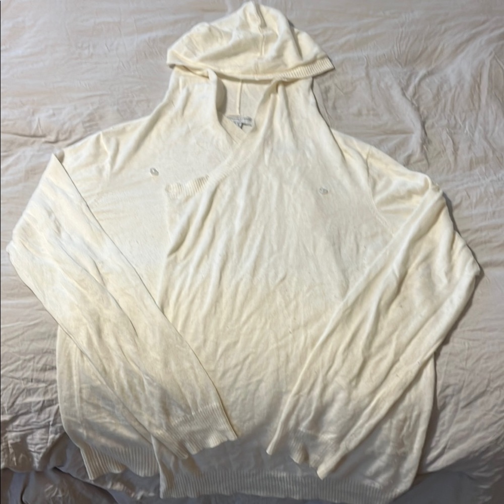 Cream Hooded Sweater